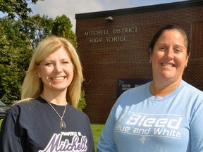 Petra Goetz (left) is the new principal of Mitchell District High School (MDHS) and joining her this year as vice-principal is Julie Hohner. Both can’t wait for the new school year to begin. ANDY BADER/MITCHELL ADVOCATE