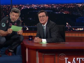 Andy Serkis read Trump tweets as Gollum on "The Late Show With Stephen Colbert" in July. (YouTube screengrab)