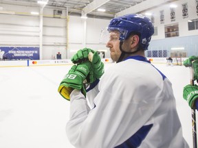 Toronto Maple Leafs' Eric Fehr during practice at the MasterCard Centre in Toronto on March 5, 2017. (Ernest Doroszuk/Toronto Sun/Postmedia Network)