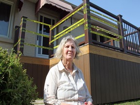 Florence Grimshaw at her home in Amherstview on Wednesday. (Steph Crosier/The Whig-Standard)