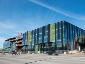 MacEwan University's Centre for Arts and Culture under construction on the university's main campus in Edmonton, Alta on Tuesday, March 29, 2016. Photo by Ryan Wellicome