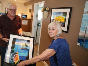 Walter Neuberg, of Picton, made a $500 purchase during his stop at Ilona Mayer’s home studio.