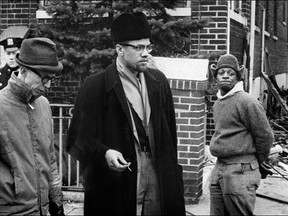Undated picture of Malcolm X (C), the leader of the Organization for the Afro-American unity. (STF/AFP/Getty Images)