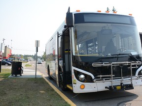 The Town of Whitecourt recently obtained new buses for the transit system
(Peter Shokeir | Whitecourt Star).