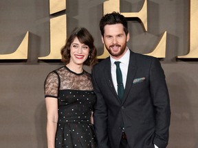 Lizzy Caplan and Tom Riley attend the U.K. Premiere of 'Allied' at Odeon Leicester Square on November 21, 2016 in London, England. (Photo by Tim P. Whitby/Getty Images)