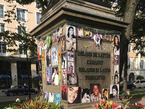 A tribute to Michael Jackson outside a hotel in Munich, Germany. (MARTY FORBES)