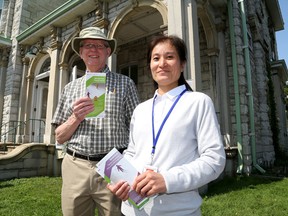 Correctional Service Canada's Citizen Advisory Committee volunteers John Whiteley and Evelyn Lam out side the CSC museum in Kingston.  (Ian MacAlpine/The Whig-Standard)