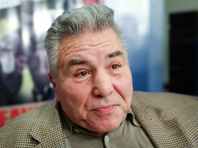 George Chuvalo, retired professional heavyweight boxer, at a press conference on Oct. 2, 2014. (Veronica Henri/Toronto Sun)