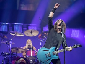 Dave Grohl of the Foo Fighters performs at the Glastonbury Festival site at Worthy Farm in Pilton on June 24, 2017 near Glastonbury, England. Glastonbury Festival of Contemporary Performing Arts is the largest greenfield festival in the world. It was started by Michael Eavis in 1970 when several hundred hippies paid just £1, and now attracts more than 175,000 people. (Photo by Matt Cardy/Getty Images)