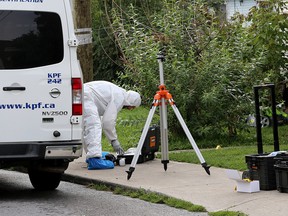 Kingston Police investigate a stabbing at the corner of Thomas and Montreal streets in Kingston, Ont. on Thursday September 7, 2017. Ian MacAlpine/Kingston Whig-Standard/Postmedia Network