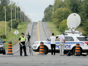 Two women were pronounced dead at the scene and four others taken to hospital following a three-car accident on Dalmeny Road, a couple of miles off Bank street, near Metcalfe Thursday (Sept. 7, 2017) morning (Julie Oliver, Postmedia)
