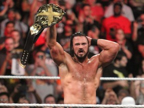 World Wrestling Entertainment NXT champion Drew McIntyre celebrates following his title victory over Bobby Roode at NXT Takeover: Brooklyn III at the Barclays Center last month during SummerSlam weekend. (George Tahinos/SLAM! Wrestling)