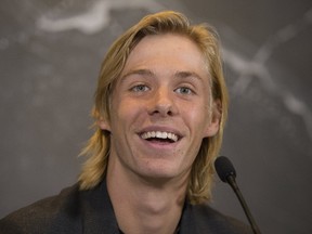 Canadian tennis star Denis Shapovalov at a press conference at the Four Seasons Hotel in Toronto on Sept. 7, 2017. (Stan Behal/Toronto Sun/Postmedia Network)