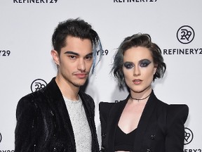 Zach Villa, left, and Evan Rachel Wood of Rebel and a Basketcase attends Refinery29's Newfronts presentation OUR PARTY IS WOMEN on May 3, 2017 in New York City. (Jamie McCarthy/Getty Images for Refinery29)