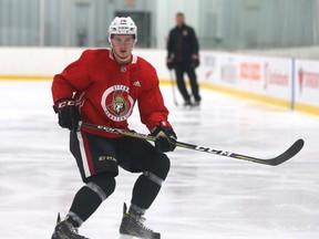 Thomas Chabot during the Ottawa Senators rookie training camp at Bell Sensplex in Ottawa on Sept. 7, 2017. (Jean Levac/Postmedia)