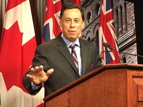 Ontario Minister of Economic Development Brad Duguid talks his plan to leave provincial politics on Sept. 8, 2017. (Antonella Artuso/Toronto Sun)