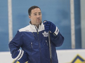 Stephane Robidas at a Maple Leafs development camp at the Mastercard Centre in Toronto on July 8, 2017. (Craig Robertson/Toronto Sun)