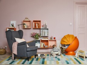 The bright orange PS Lomsk children's swivel chair jumps from the IKEA page like a gargantuan, greedy Pac-Man.