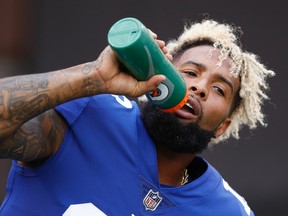 Odell Beckham Jr.’s ankle injury still isn’t 100%, which is why he’s questionable for Sunday. (Getty Images)