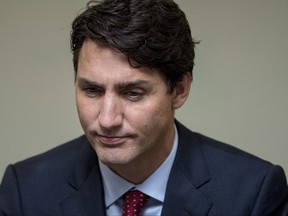 Prime Minster Justin Trudeau speaks during a meeting with the Saskatoon Tribal Council at White Buffalo Youth Lodge in Saskatoon, Friday, September 1, 2017. THE CANADIAN PRESS/Liam Richards