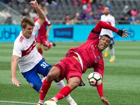 Fury FC’s Steevan Dos Santos (right) says it’s now do or die every game. (Ashley Fraser/Ottawa Sun)