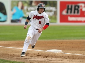 Winnipeg Goldeyes catcher Mason Katz says he has parked his team’s 13-0 loss to Lincoln on Thursday. “Once all nine innings are over you don’t even remember that game,” he said. (KEVIN KING/Winnipeg Sun)