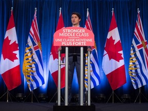 Prime Minister Justin Trudeau responds to questions during a news conference after a Liberal caucus retreat in Kelowna, B.C., on Thursday September 7, 2017. THE CANADIAN PRESS/Darryl Dyck