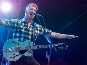 Queens of the Stone Age's Josh Homme is seen in an Aug. 25, 2017,  file photo during a secret set at the Leeds Festival 2017. (WENN.com)