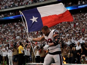 Sadly, the pre-game introduction was the highlight for J.J. Watt and the Houston Texans yesterday against the Jaguars. (GETTY IMAGES)