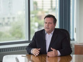 UCP leadership candidate Jason Kenney at the Edmonton Journal building on August 4, 2017 (Shaughn Butts | Postmedia).