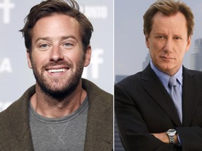 Armie Hammer (left) and James Woods (right). (WENN/CBS/Files)