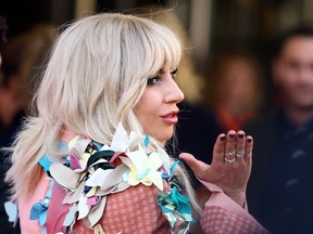 Lady Gaga arrives for movie Five Foot Two at the Princess of Wales Theatre during the Toronto International Film Festival in Toronto on Friday September 8, 2017. Dave Abel/Toronto Sun/Postmedia Network
