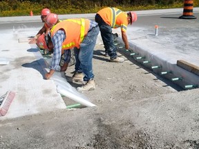 Concrete repairs along Highway 402