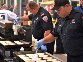 The Cochrane Firefighters Association raised $1,100 through their fifth annual pancake breakfast on Saturday which also featured tours and a rope rescue demonstration. The money raised will be going toward families in need of holiday cheer during the Christmas season. (David Feil/ Cochrane Times)