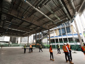 The future ballroom of the JW Marriott is seen during a construction media tour of ICE District's latest developments: Edmonton Tower, JW Marriott Hotel-Legends Private Residences and Stantec Tower and SKY Residences in Edmonton, Alberta on Tuesday, September 12, 2017. Ian Kucerak / Postmedia