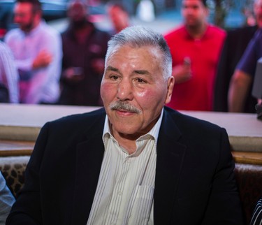 George Chuvalo during his 80th birthday celebration at the Cadillac Lounge along Queen St. W. in Toronto, Ont. on Tuesday September 12, 2017. Ernest Doroszuk/Toronto Sun/Postmedia Network