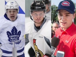 Kasperi Kapanen, Thomas Chabot, Jonathan Drouin (CP/Postmedia/CP)