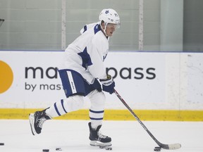 Toronto Maple Leafs forward William Nylander practises in Toronto on Sept. 6, 2017. (Jack Boland/Toronto Sun/Postmedia Network)