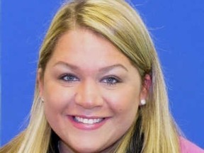 This undated image provided by the Montgomery County Police Department shows Laura Wallen. Police in Maryland say Wallen, a pregnant teacher who was missing for more than a week, has been found dead in a shallow grave, and her boyfriend, Tyler Tessier, is charged with her slaying. (Montgomery County Police Department via AP)