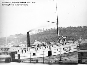 The Asia foundered in the "almost hurricane" of Thursday. Sept. 14, 1882, with a loss of more than one hundred souls. Miraculously, there were two survivors.