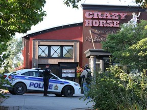 Shooting Thursday morning at Kanata Centrum near the Crazy Horse bar, September 14, 2017. Jean Levac, Postmedia News