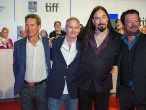 The Tragically Hip - minus Gord Downie - on the red carpet for Long Time Running during the Toronto International Film Festival in Toronto on Wednesday September 13, 2017. From left are - Gord Sinclair, Johnny Fay, Rob Baker and Paul Langlois. Ernest Doroszuk/Postmedia Network