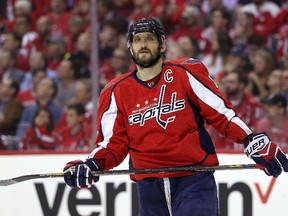 Alex Ovechkin of the Washington Capitals skates on the ice during the Stanley Cup playoffs at Verizon Center on May 10, 2017 in Washington. (Patrick Smith/Getty Images)