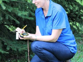 Sharon Nethercott is the conservation education coordinator for the St. Clair Region Conservation Authority. She’s part of a geocaching adventure to be held Sunday at the Lorne C. Henderson Conservation Area near Petrolia. (Handout/Postmedia Network)