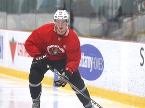 Thomas Chabot during the Ottawa Senators rookie training camp at Bell Sensplex in Ottawa on Sept. 7, 2017. (Jean Levac/Postmedia)