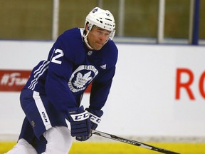 Patrick Marleau skates during Leafs training camp at the Gale Centre in Niagara Falls on Sept. 15, 2017. (Dave Abel/Toronto Sun/Postmedia Network)