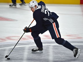 Edmonton Oilers Leon Draisaitl (29) during the first day of training camp at Rogers Place in Edmonton, September 15, 2017.