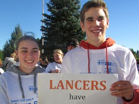 Jenna Scaife and Dylan Connelly, Grade 11 students at Lasalle Secondary School, are ready to show their SISU once again this year at the 2nd annual Family Walk in support of Finlandia Village.  Students will canvass the community on Wednesday, Sept. 20, 2017 from 5 to 8 p.m. to talk to residents about their fundraising event and invite them to make a donation.