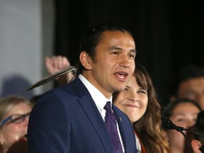 Wab Kinew was chosen to lead Manitoba's NDP today. Wab's spouse. Dr. Lisa Monkman is on the right. Saturday, September 16, 2017. Chris Procaylo/Winnipeg Sun/Postmedia Network