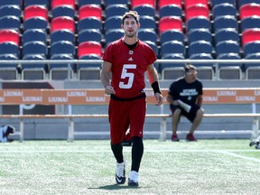 Quarterback Drew Tate will start for the Redblacks against the Alouettes in Montreal on Sunday.